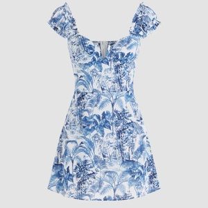 Cider Landscape Painting V Wire Mini Dress